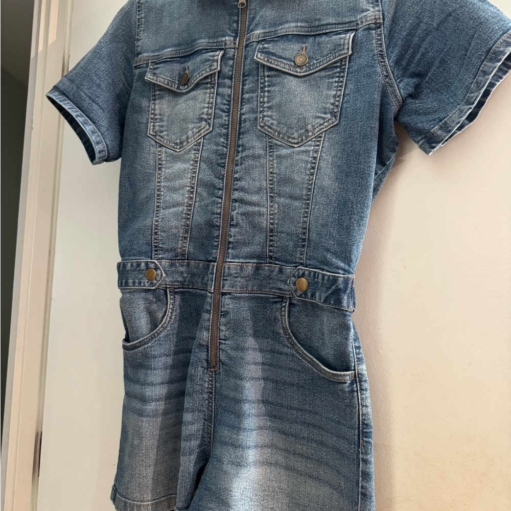 Celebrity Denim Jumpsuit Romper